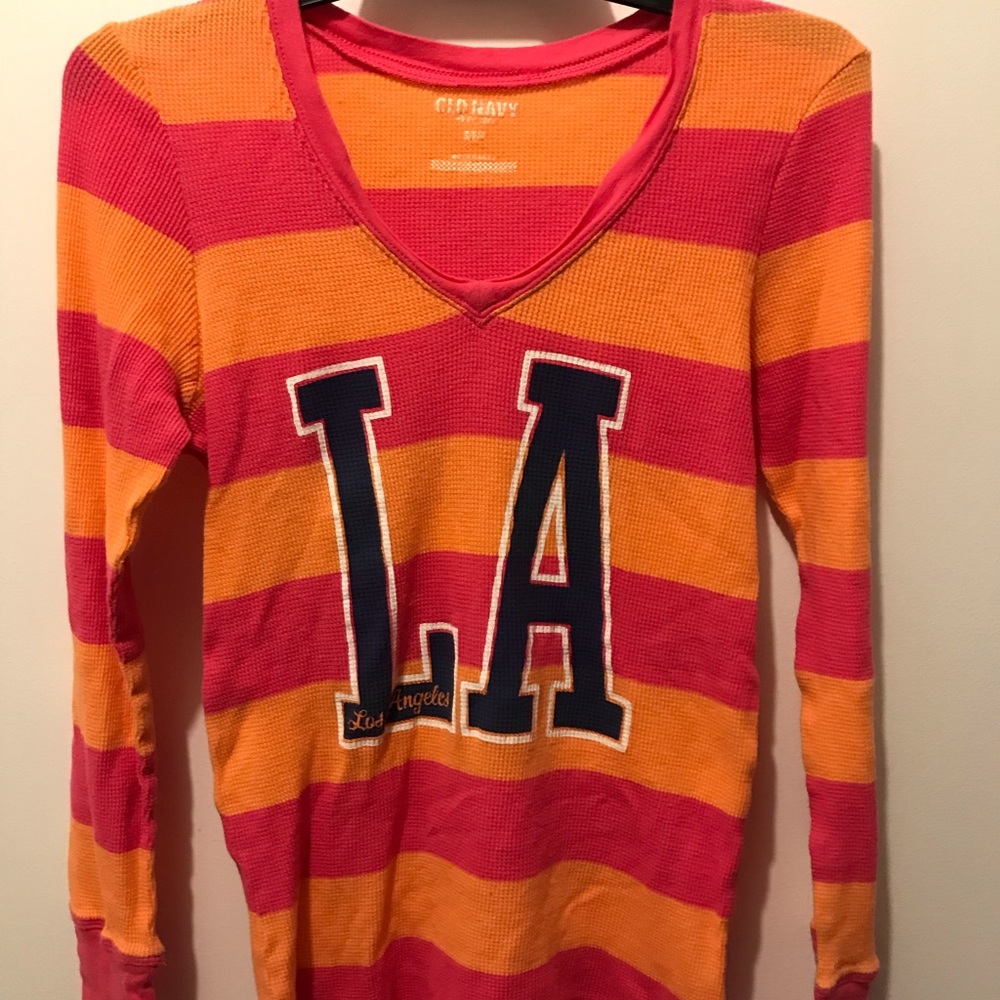 Pink & Orange Stripped Sweater